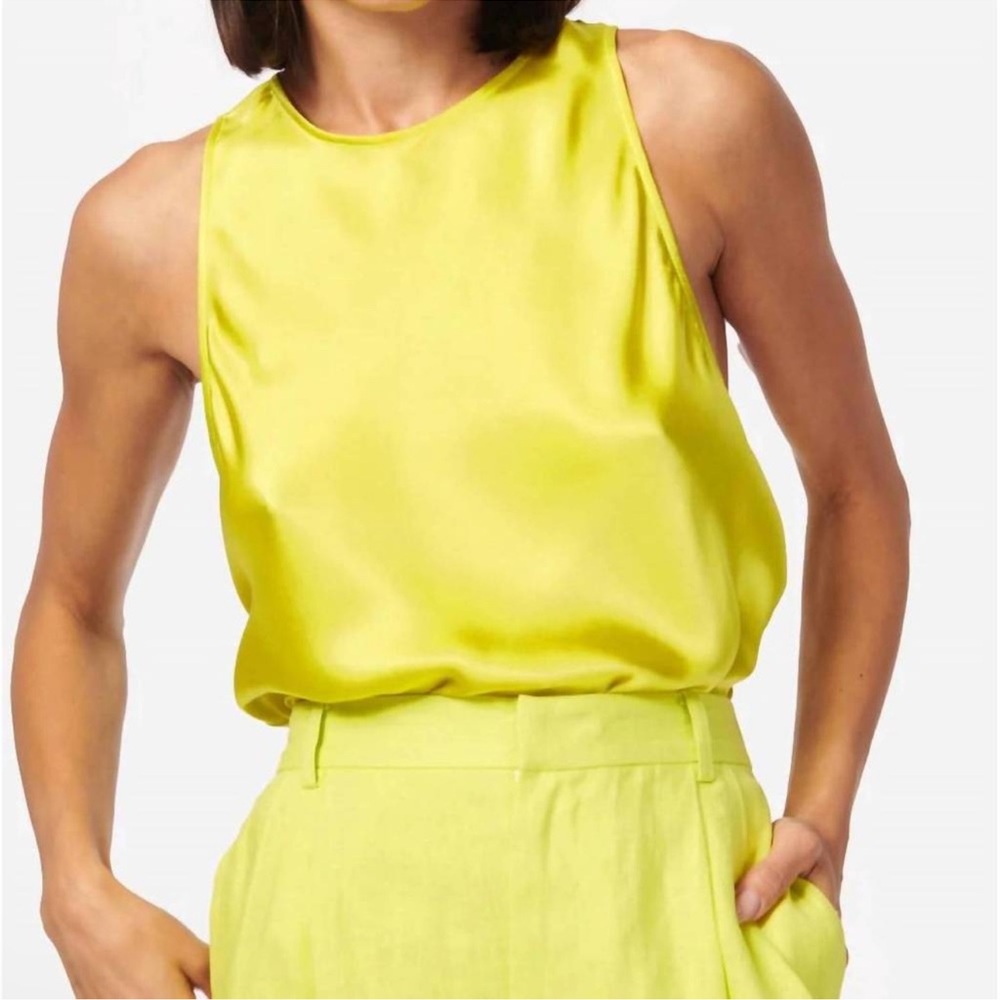 Cami NYC Yellow Silk Tank Top